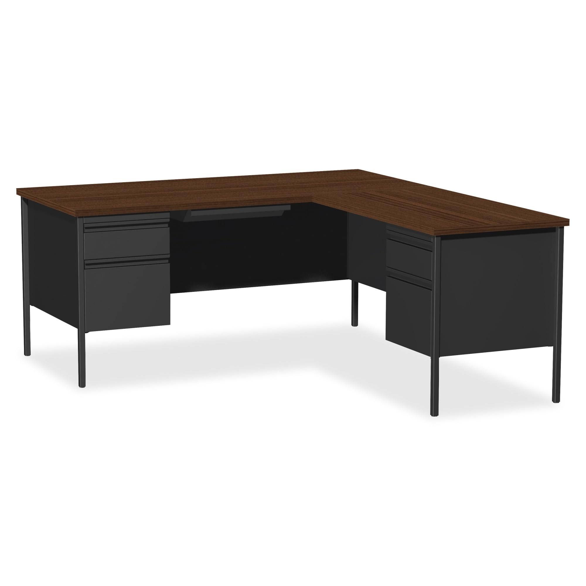 Lorell Single Left Pedestal Desk - Thumbnail 4