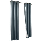 Thermaplus Prelude Room Darkening Window Treatment Grommet Curtain Panel 40' x 84' for Bedroom Livingroom Slate Blue