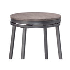 American Woodcrafters Chesson Gray Metal and Wood Backless Bar Stool