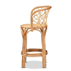 Baxton Studio Diana Modern and Contemporary Natural Finished Rattan Counter Stool