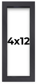 4x12 Shadow Box Frame Contemporary Black Finish | 1'' Depth of Usable Space| Interior Size 4x12 or 12x4 in| UV Resistant Acrylic