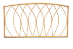 Baxton Studio Halia Modern Bohemian Brown Rattan Queen Size Wall-Mount Headboard
