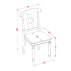 East West Furniture PFNA7-SBR-W 7 Piece Dining Table Set Consist of a Square Wooden Table with Butterfly Leaf and 6 Dining Room Chairs, 54x54 Inch, Saddle Brown