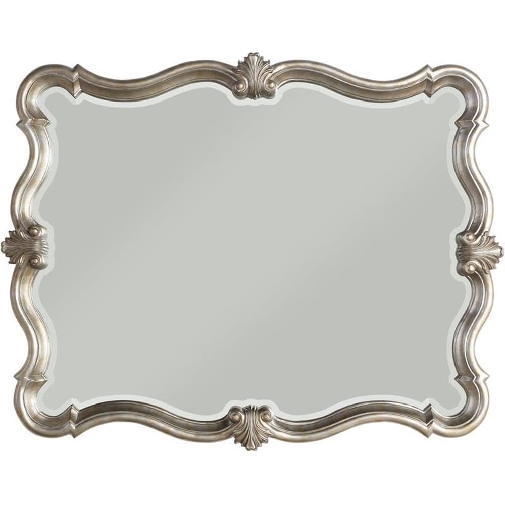 Acme Esteban Horizontal Wall Mirror With Wooden Frame In Antique Champagne Gold