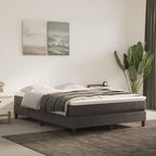 vidaXL Velvet Box Spring Bed Frame, Full Size with Robust Plywood and Engineered Wood Construction, Dark Gray, Perfect Support for Any Mattresses