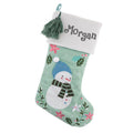 Knextion, Inc Personalized Friendly Snowman Character Christmas Stocking with Custom Name, One Size