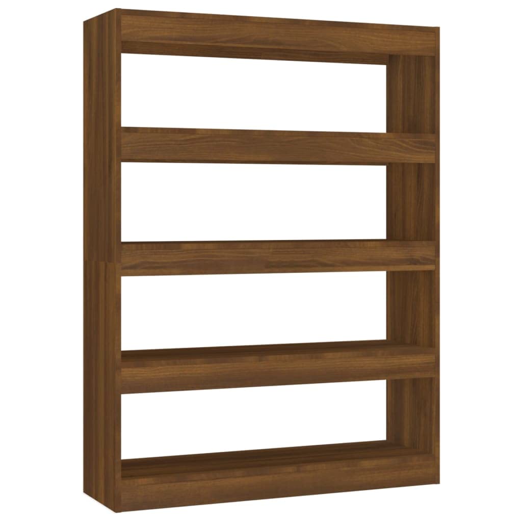 vidaXL Book Cabinet/Room Divider Indoor Living Room Bedroom Partition Storage File Cabinet Standing Bookcase Shelf Rack Home Furniture Brown Oak