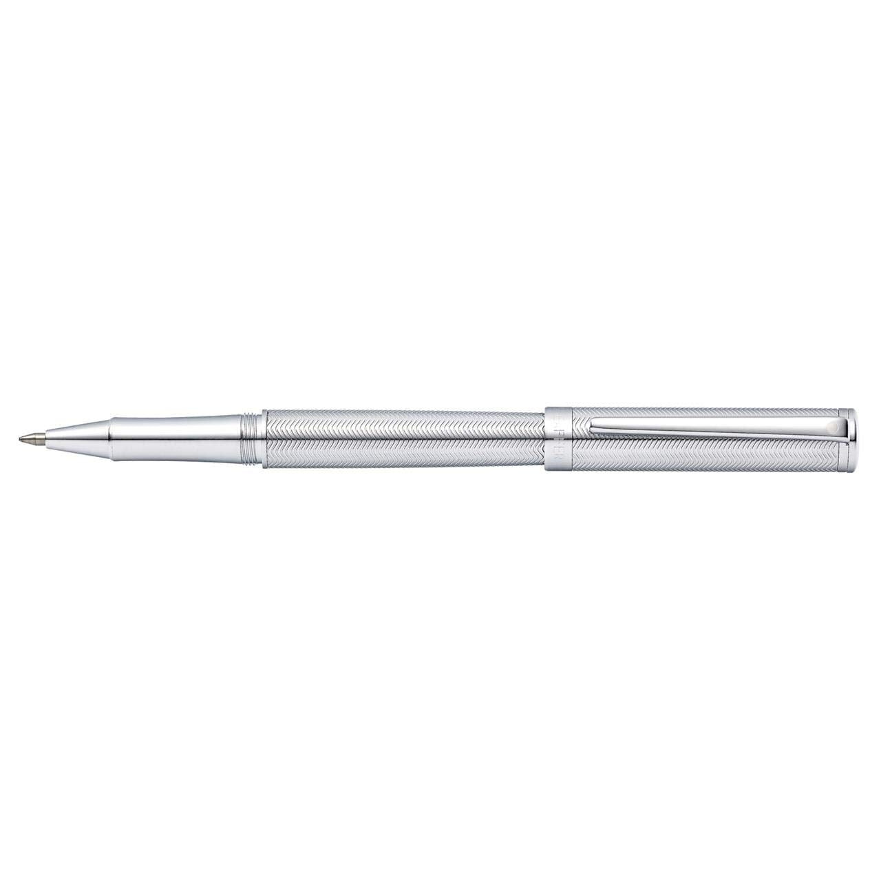 Sheaffer Intensity Engraved Chrome Rollerball Pen With Chrome Cap And Trim