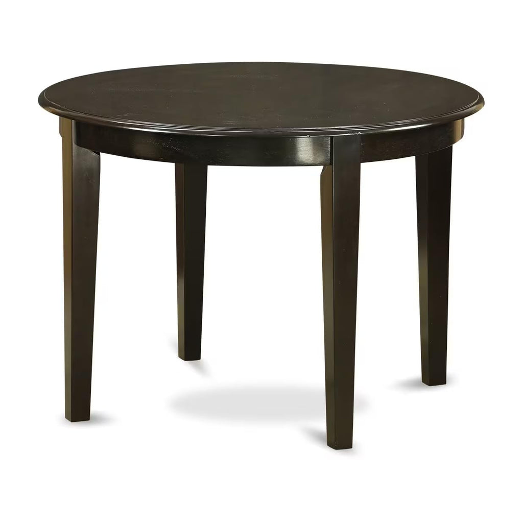 East West Furniture BOPF5-CAP-W 5 Piece Dining Table Set for 4 Includes a Round Kitchen Table and 4 Dinette Chairs, 42x42 Inch, Cappuccino