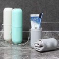 TECHNOVIBES AntiBacterial Toothbrush Holder | Toothbrush Holder for Travel | Capsule Shape Travel Toothbrush Case | Toothpaste 