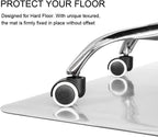 Kuyal Clear Chair Mat For Hardwood Floor 46 X 60 Inches Transparent Floor Mats Wood/Tile Protection Mat For Office & Home (46' X 60' Rectangle)