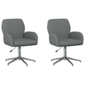 vidaXL Swivel Desk Chairs 2 pcs 21.26 x 22.83 x 35.43 in Dark Grey