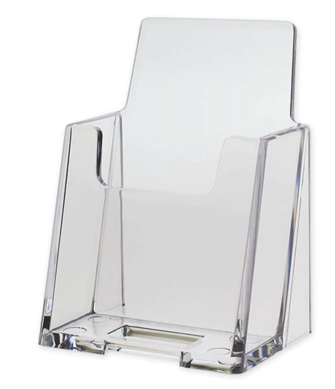 Sourceone.Org Premium Vertical Clear Business Card Holder, Slant Back