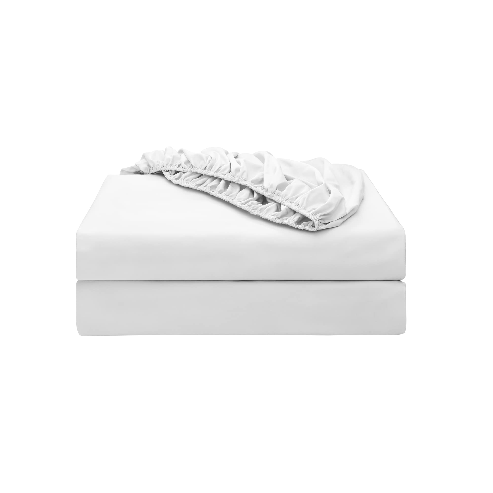 2-Pack Pure Cotton Twin Xl Fitted?Heet?Or?Djustable?Ed?Plit?Ing, 600 Tc 16' Deep Pocket Egyptian Cotton Fitted Sheet (2Pcs, Twi