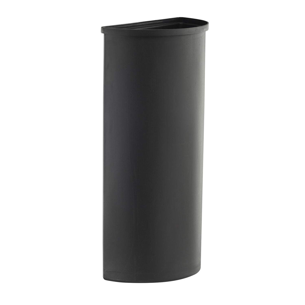 Mixx Recycling Center, Half-Round Plastic Liner, 21 Gallons Black Color