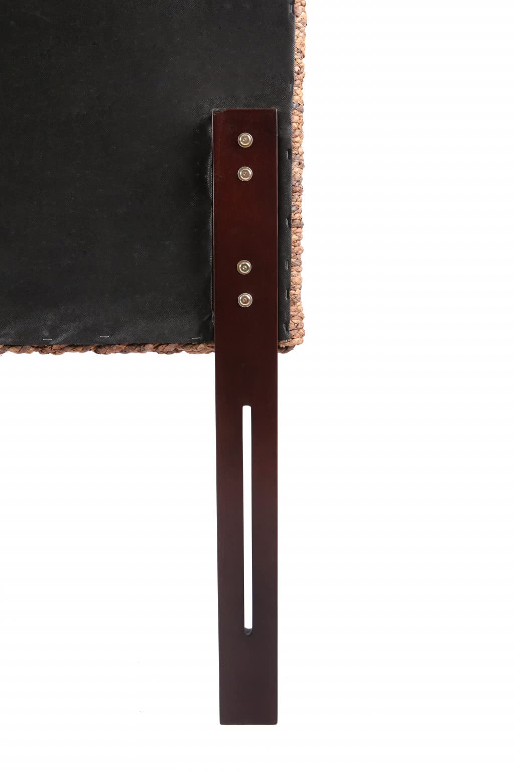 HomeRoots Brown Natural and Rustic Woven Banana Leaf Straight King Size Headboard