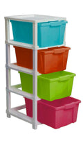 Supreme Chest Multipurpose Plastic Storage Drawers (Multicolour, Standard)