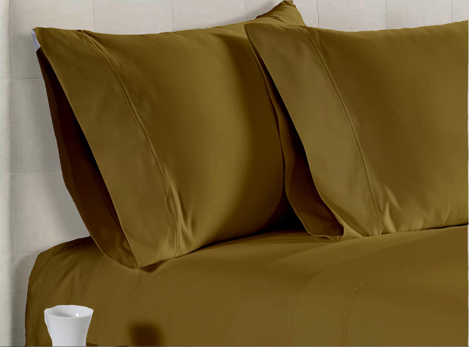Mygiza Sheets,100% Giza Egyptian Cotton Sheets-Twin Size Giza Cotton Sheets Set To Fit Upto 15 Inches Deep Mattress (4 Pcs) Taupe