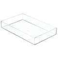 iDesign Clarity Plastic Drawer Organizer, Storage Container for Vanity, Bathroom, Kitchen Drawers, 8 x 12 x 2, Clear