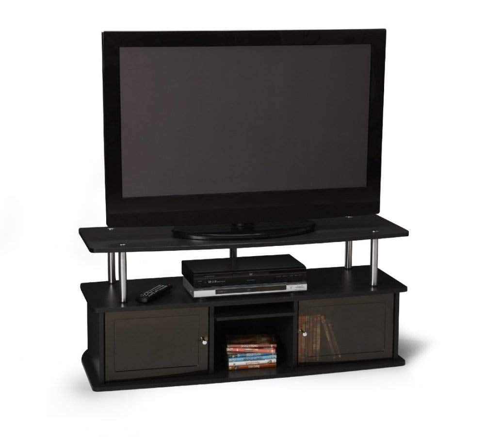 Convenience Concepts Designs2Go 50 inch TV Stand with 3 Storage Cabinets and Shelf, Black