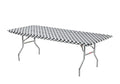 Kwik-Covers 8' Rectangle Plastic Table Covers 30' X 96', Bundle Of 5 (Black And White Check)