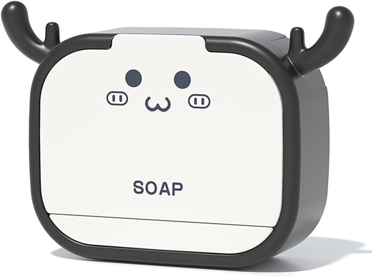 Divik Cartoon Soap Case Bathtub Soap Box, Soap Dish Holder, Bathroom Soap Stand FlipTop Cartoon Antler Soap Box (1Pcs)