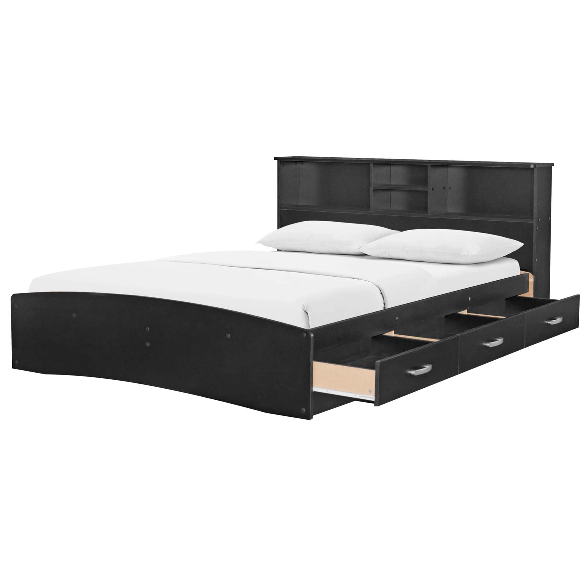 Better Home Products California Wooden Queen Captains Bed - Thumbnail 2