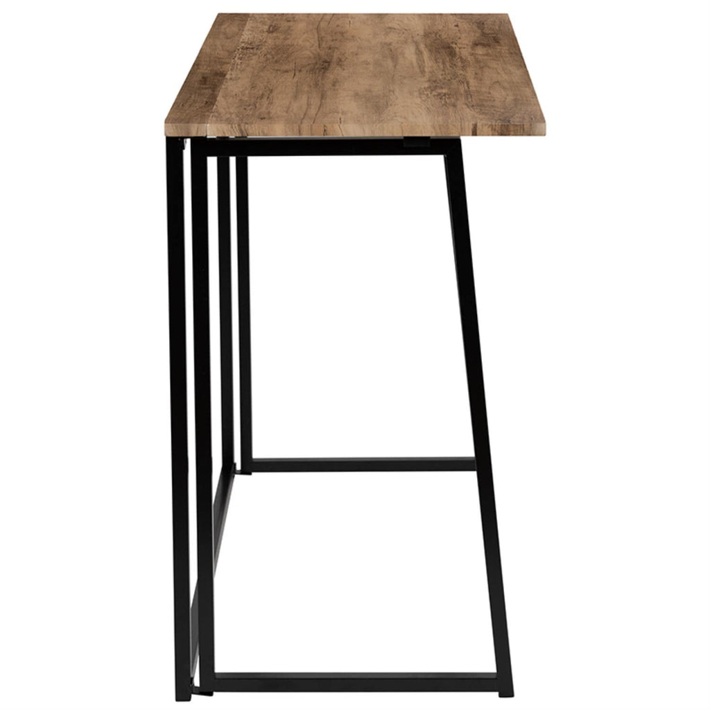 Flash Furniture Walker Small Rustic Natural Home Office Folding Computer Desk - 36"