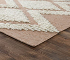Kosas Home Warren Area Rug, Bedroom, Kitchen Living Room, 2' X 3', Blue/Ivory
