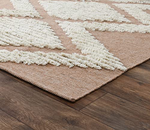 Kosas Home Warren Area Rug, Bedroom, Kitchen Living Room, 2' X 3', Blue/Ivory