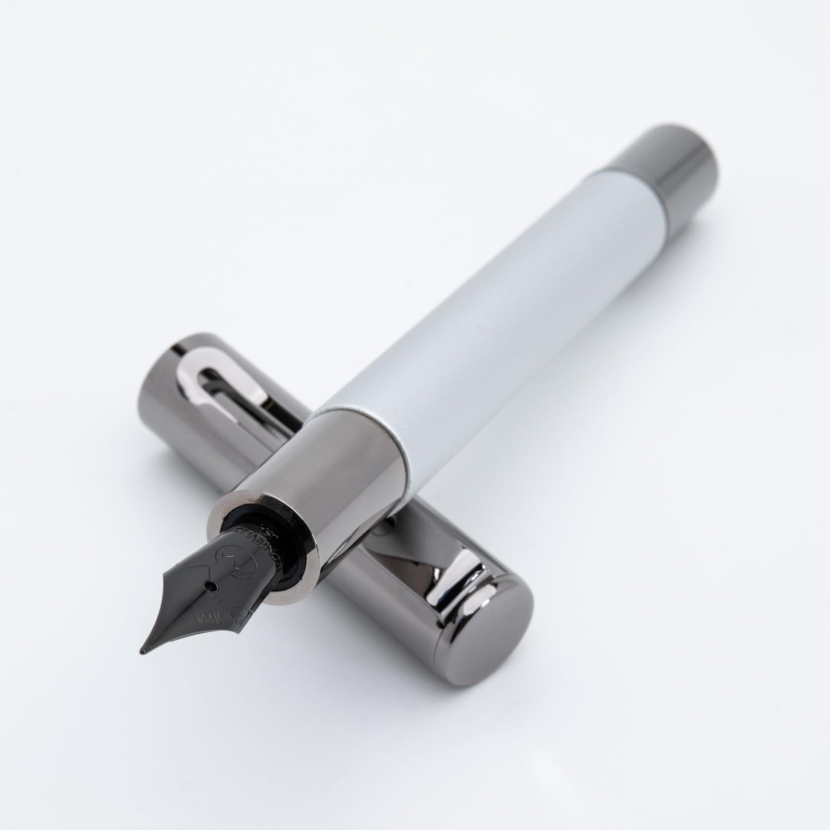 Monteverde Usa Ritma Fountain Pen In Silver - Medium Nib, Balanced Jowo Stainless Steel, Refillable Ink Cartridge/Converter - Pe