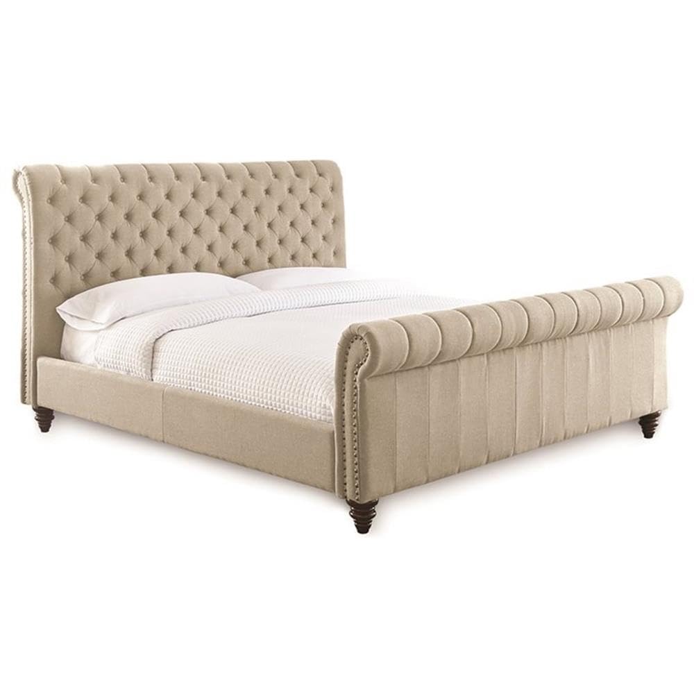 Steve Silver Swanson Tufted Queen Sleigh Bed - Thumbnail 5