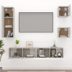 vidaXL 5 Piece TV Cabinet Set Concrete Gray Engineered Wood