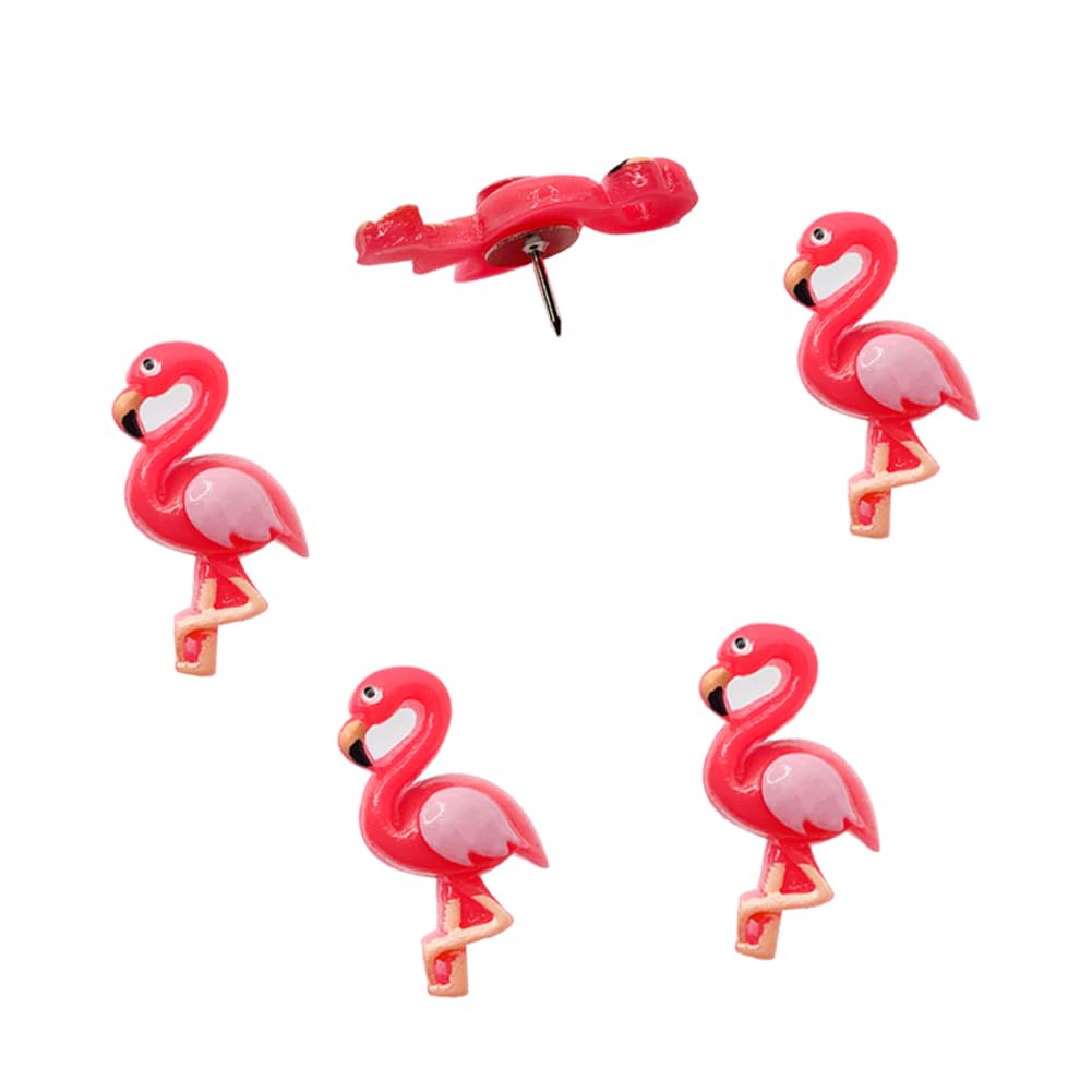 25 Pcs Pink Flamingo Push Pins Cute Thumbtack Photos Wall Maps Bulletin Board Cork Boards Drawing Pins Memo Nail Office Accessor