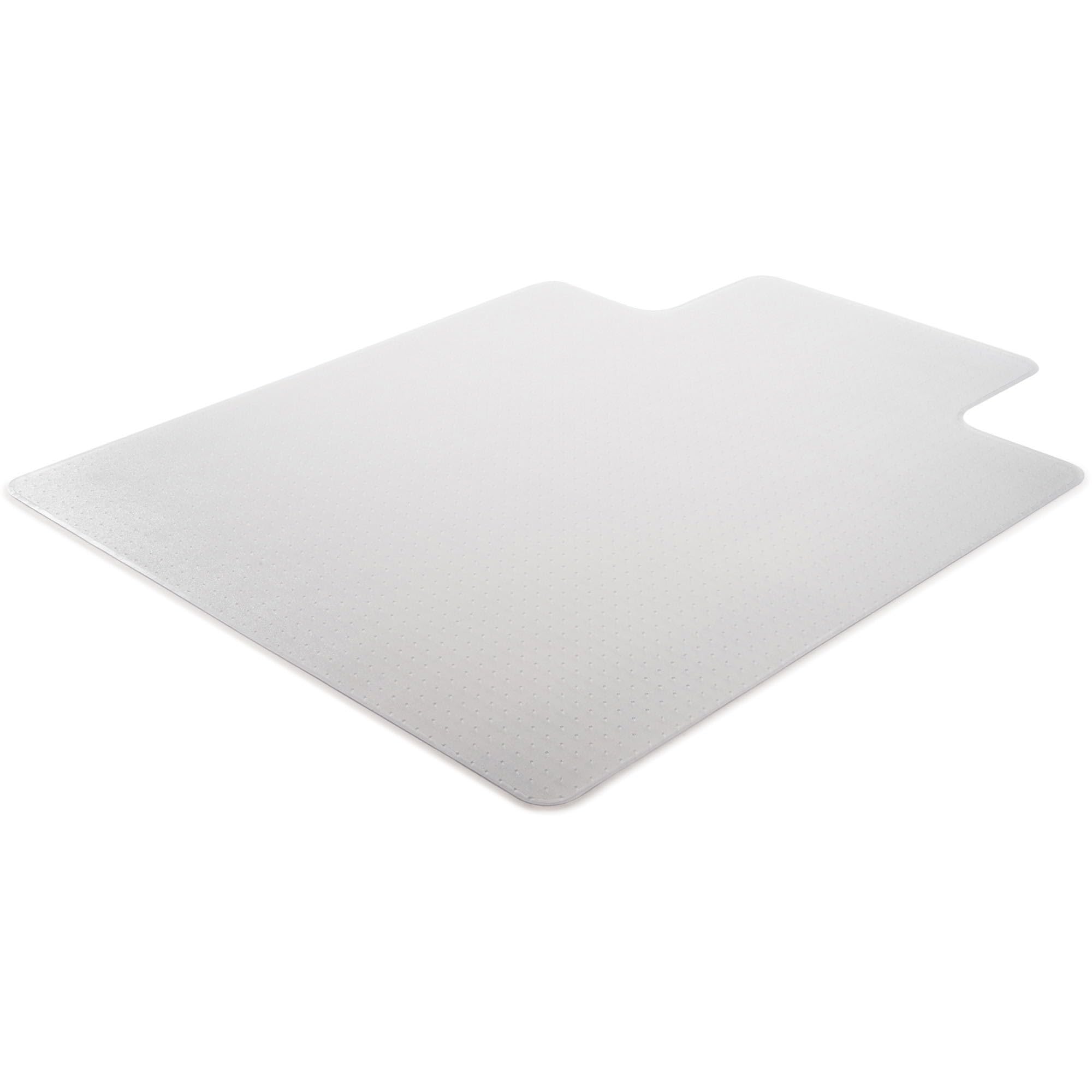 Lorell PlushMat Wide Lip Chairmat Chair Mat, Clear