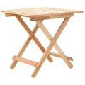 vidaXL Solid Walnut Wood Foldable Side Table - Space-Saving Square End Table for Living Room/Bedroom/Patio - Preassembled