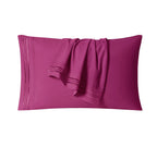 Clara Clark Bed Sheets, Premier 1800 Series 4 Piece Bed Sheet Set, Deep Pocket, Wrinkle, Fade, Stain Resistant, Luxury Soft Bedding Sheets & Pillowcases, California King, Magenta