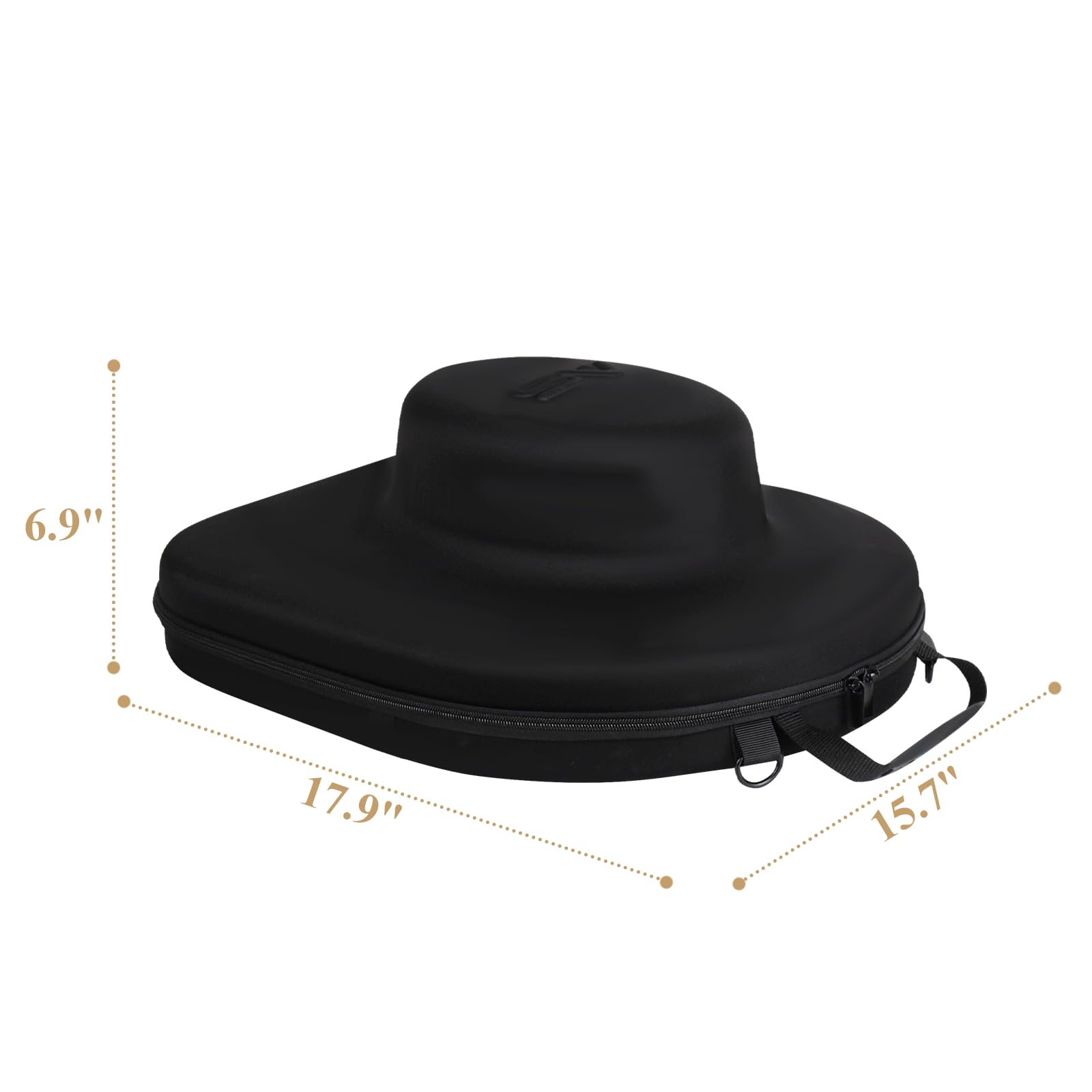 Anysiny Hat Box For Travel-Crush Proof Hat Travel Case For Cowboy Hats Holder Storage Box Organizer Cap Carrier With Adjustable