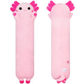 Chubbyjoy Long Axolotl Plush Toy Body Pillow, 35    Cute Axolotl Stuffed Animals Soft Kawaii Plushies, Axolotl Plush Doll Gift F