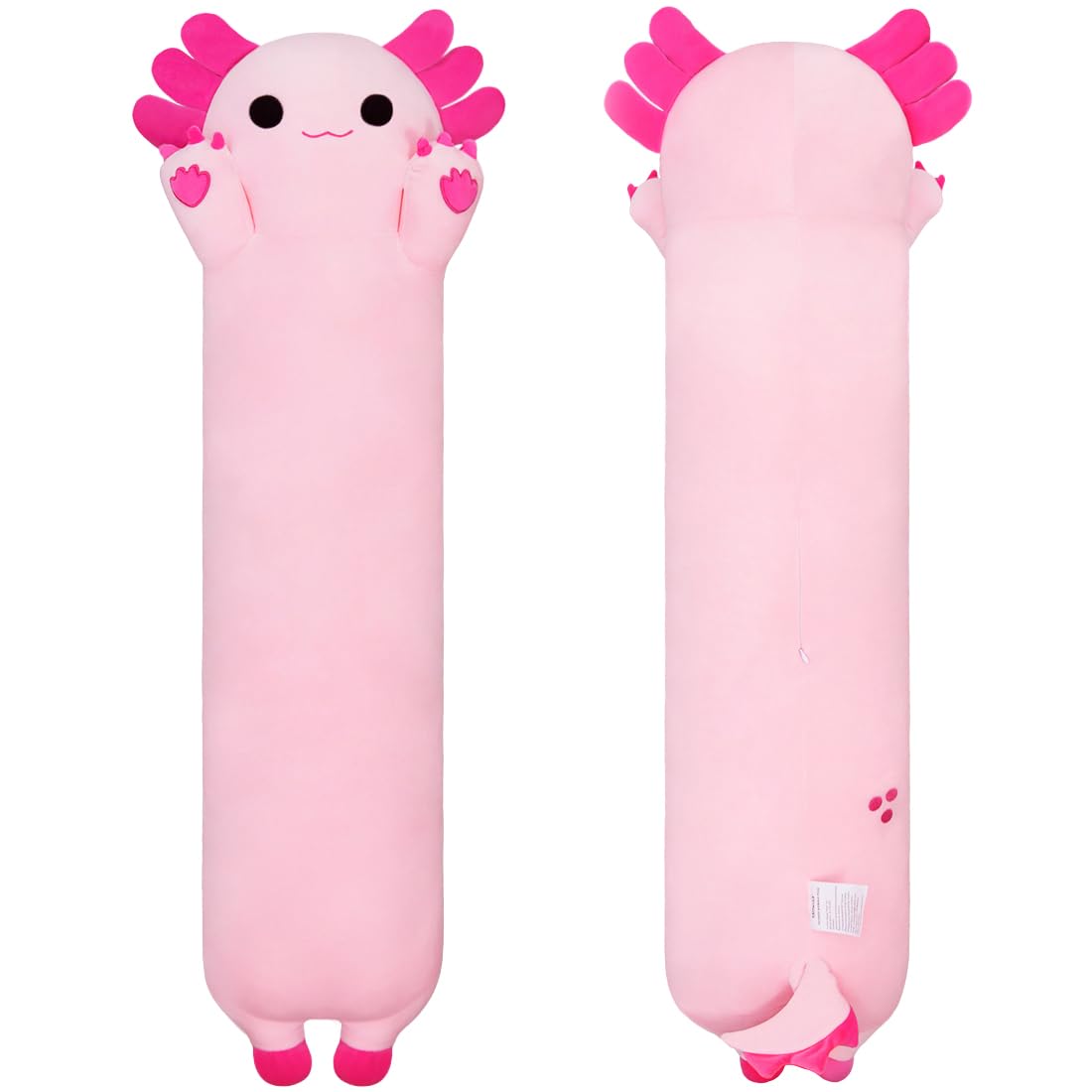 Chubbyjoy Long Axolotl Plush Toy Body Pillow, 35    Cute Axolotl Stuffed Animals Soft Kawaii Plushies, Axolotl Plush Doll Gift F