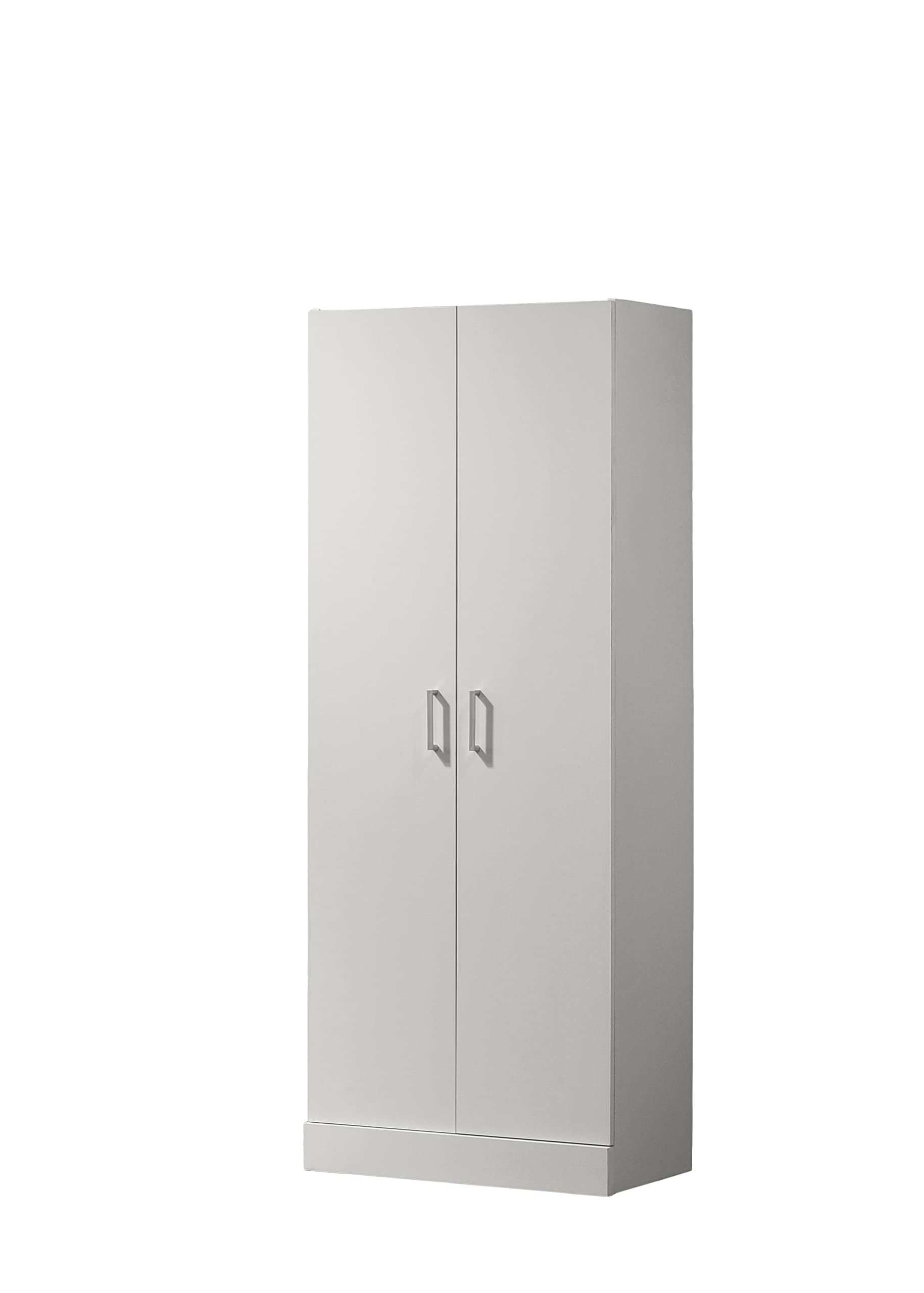 Lilola Home Alara White 60" Height Simplistic Modern Double Door Storage Cabinet