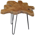 Coffee Table (23.6"-27.5")x17.7" Teak Wood
