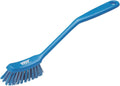 Vikan - Fine Dish Brush - Heavy-Duty, Narrow, Slip-Resistant Cleaning Brush, Polypropylene, Polyester Bristle, 11 Inch, Blue, (4