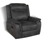 Coaster Lawrence Faux Leather Upholstered Tufted Back Glider Recliner Charcoal