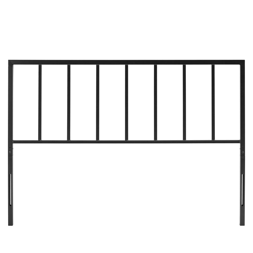 Modway Tatum Modern Farmhouse Metal Full Headboard In Black