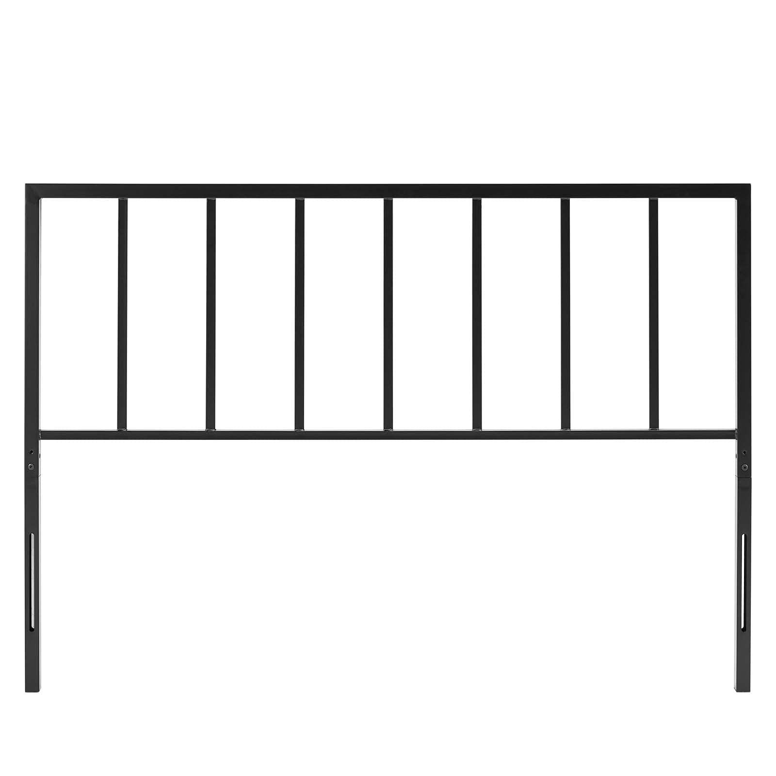 Modway Tatum Modern Farmhouse Metal Full Headboard In Black