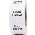 White Circle Short Sleeve Clothing Size Stickers For Retail Apparel 0.75 Inch 500 Total Adhesive Labels