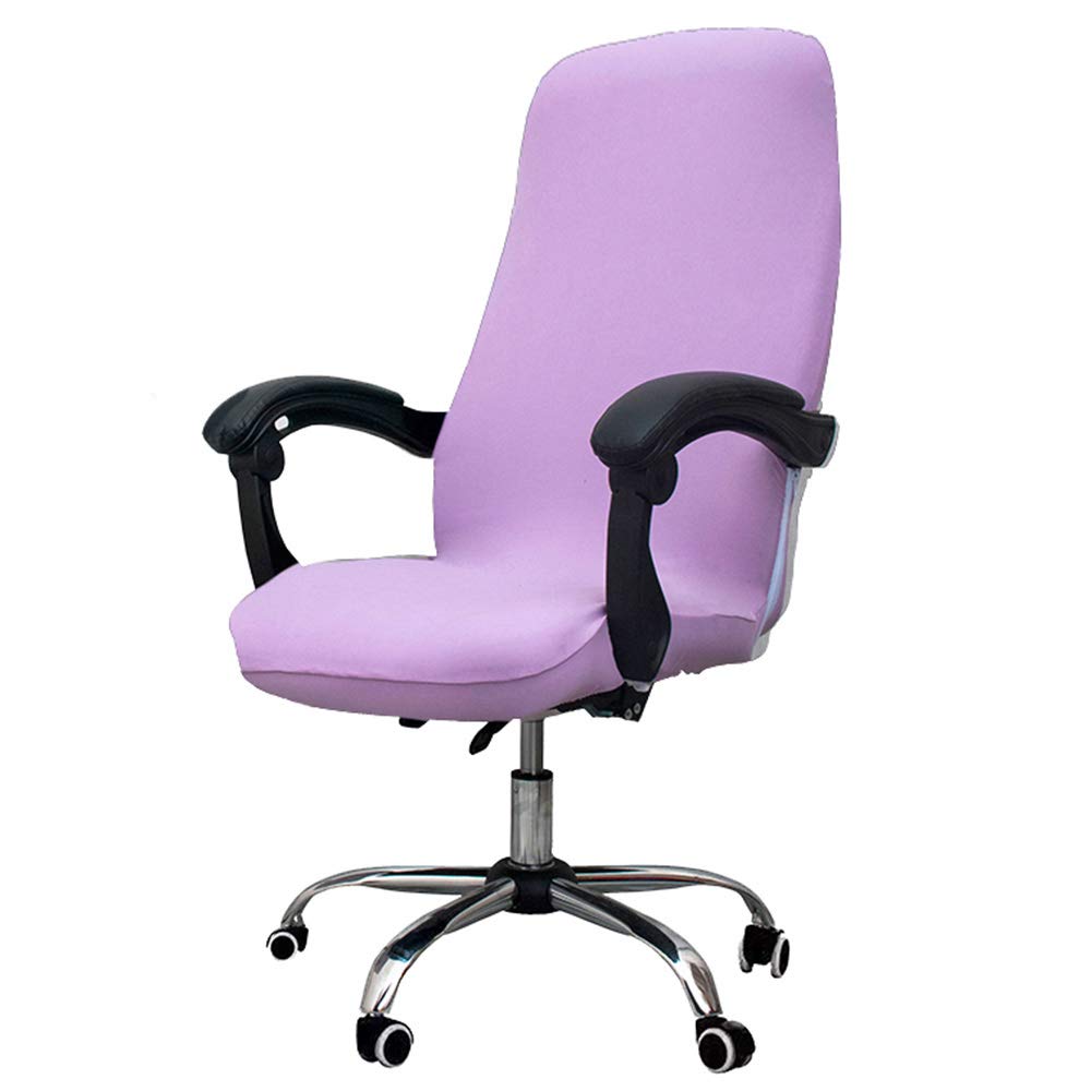 Melaluxe Office Chair Cover - Universal Stretch Desk Chair Cover, Computer Chair Slipcovers (Size: M) - Light Purple