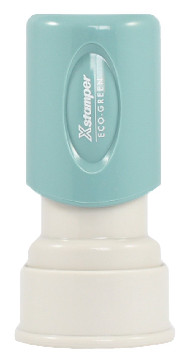 11425 Xstamper Sign Here In Circle With Arrow Pre Inked Laser Engraved Rubber Stamp, 5/8' Diameter Impression Size, Red