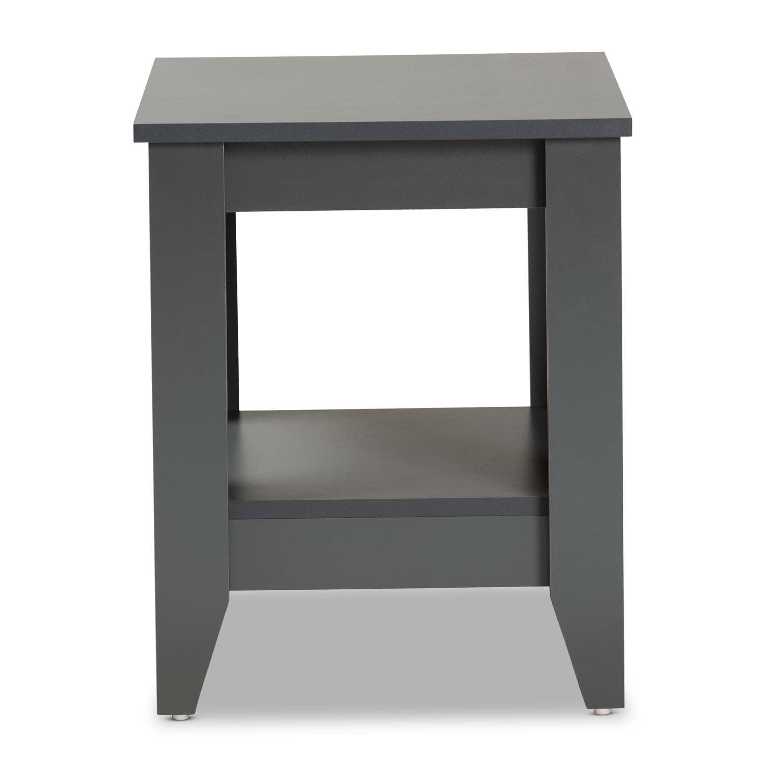 Baxton Studio Audra Grey Finished Wood Living Room End Table